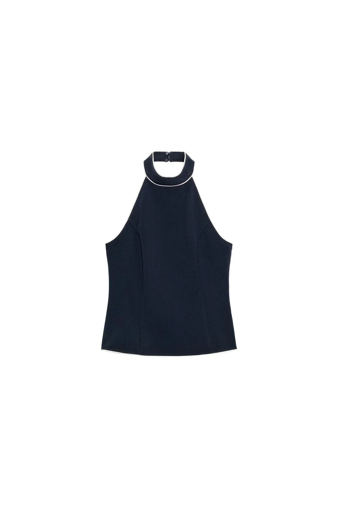 Топ халтер с контрастной отделкой, Zara