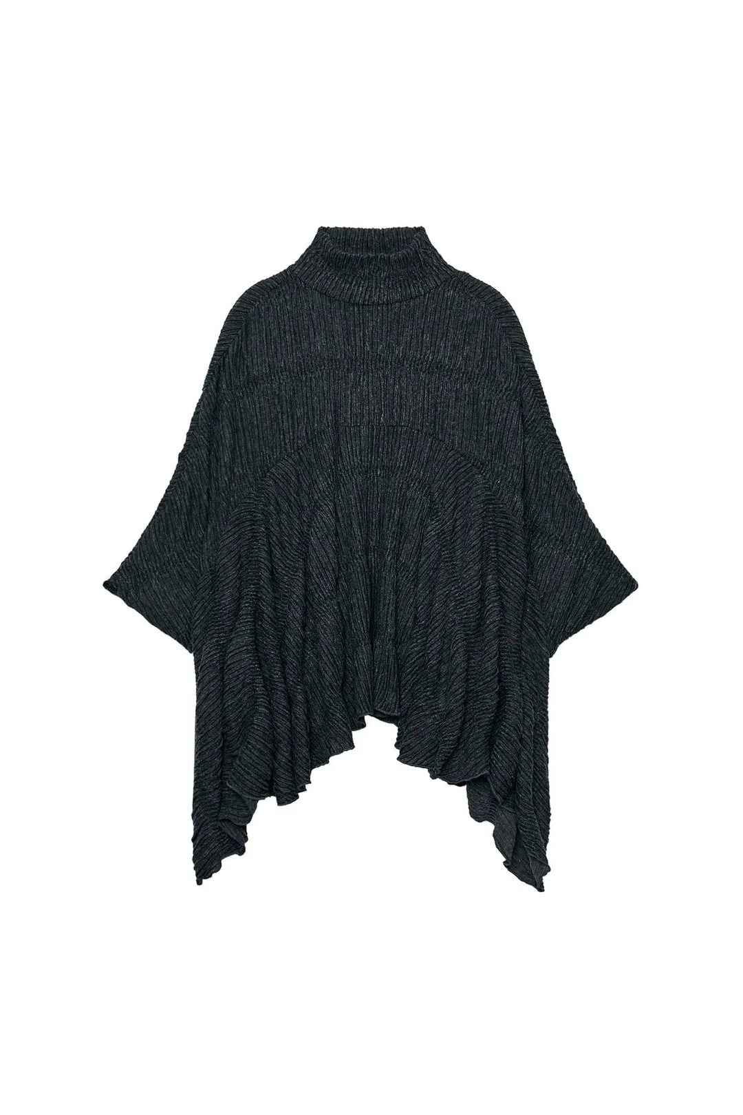 Мягкий топ-кейп с высоким воротником, Zara