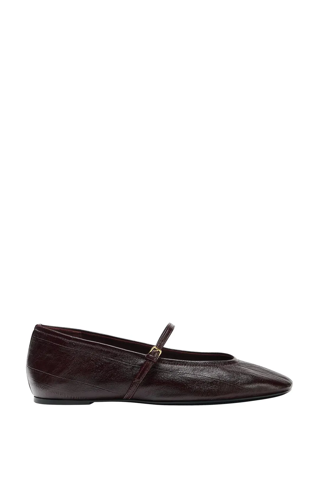 Балетки из фактурной кожи, Zara