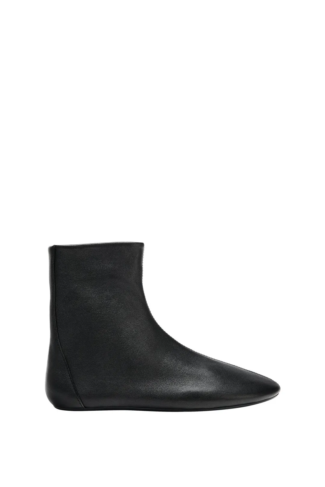 Ботильоны без каблука из мягкой кожи, Zara