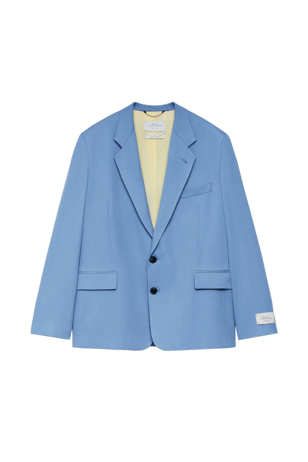 Костюмный пиджак свободного кроя с контрастными деталями, Zara