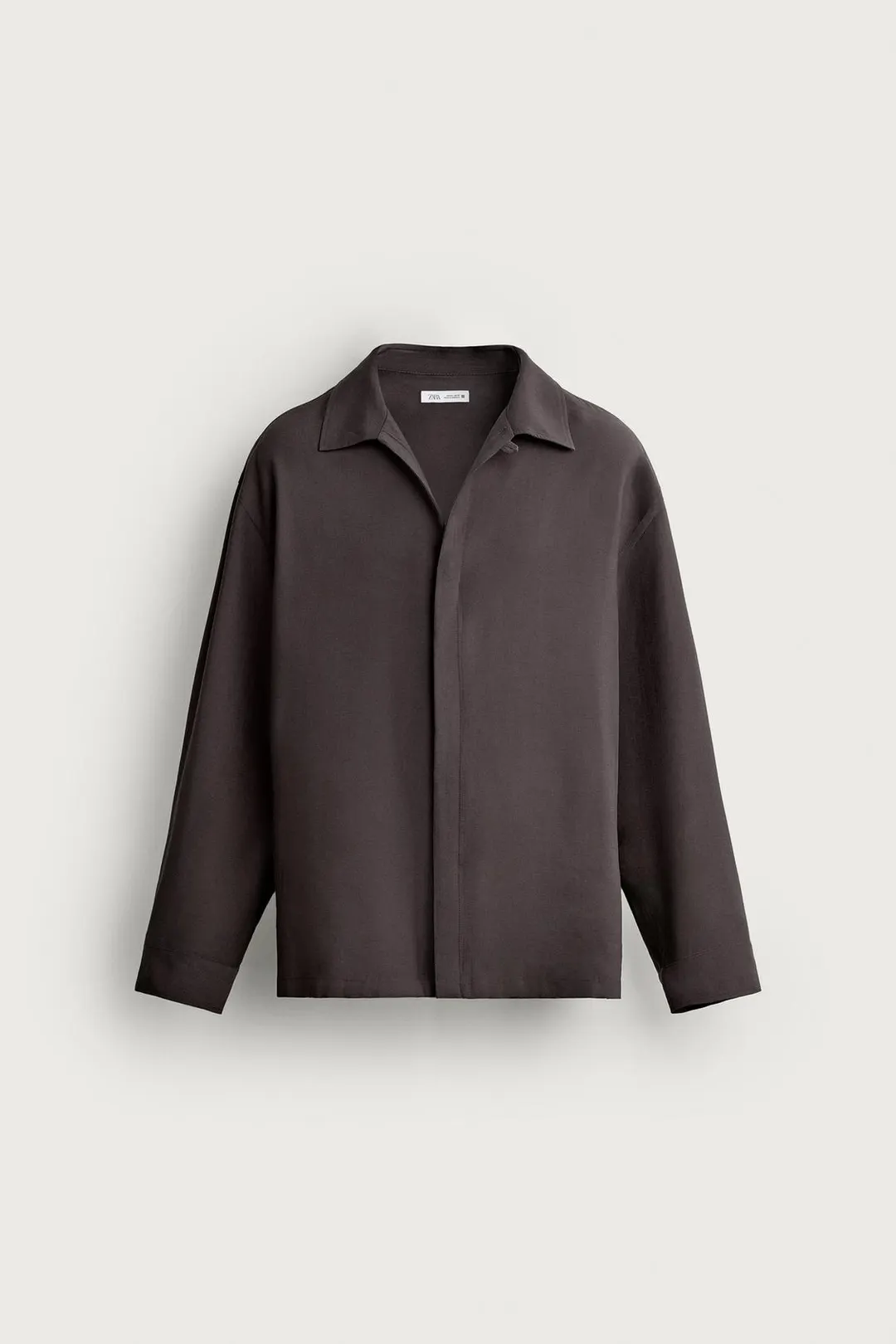 Рубашка свободного кроя из смесового модала, Zara