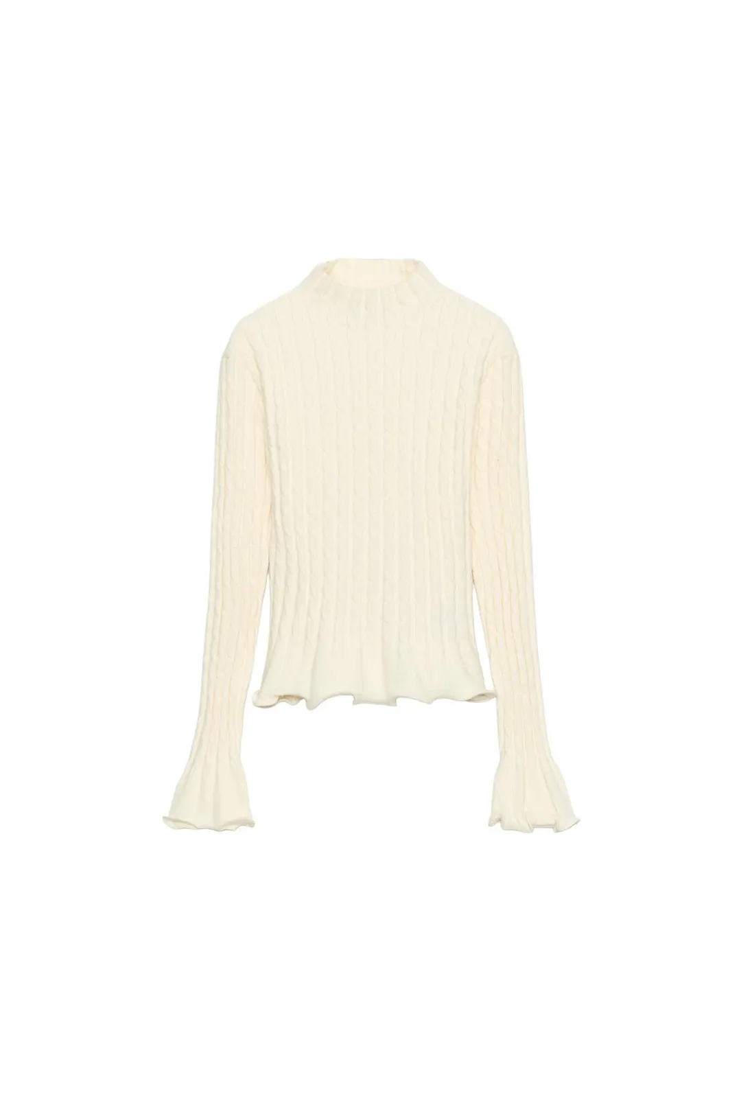 Свитер фактурной вязки с оборками, Zara