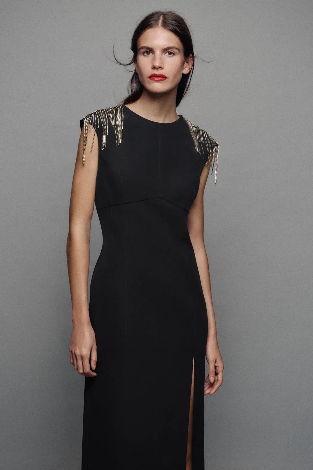 Платье с мерцающей бахромой, Zara