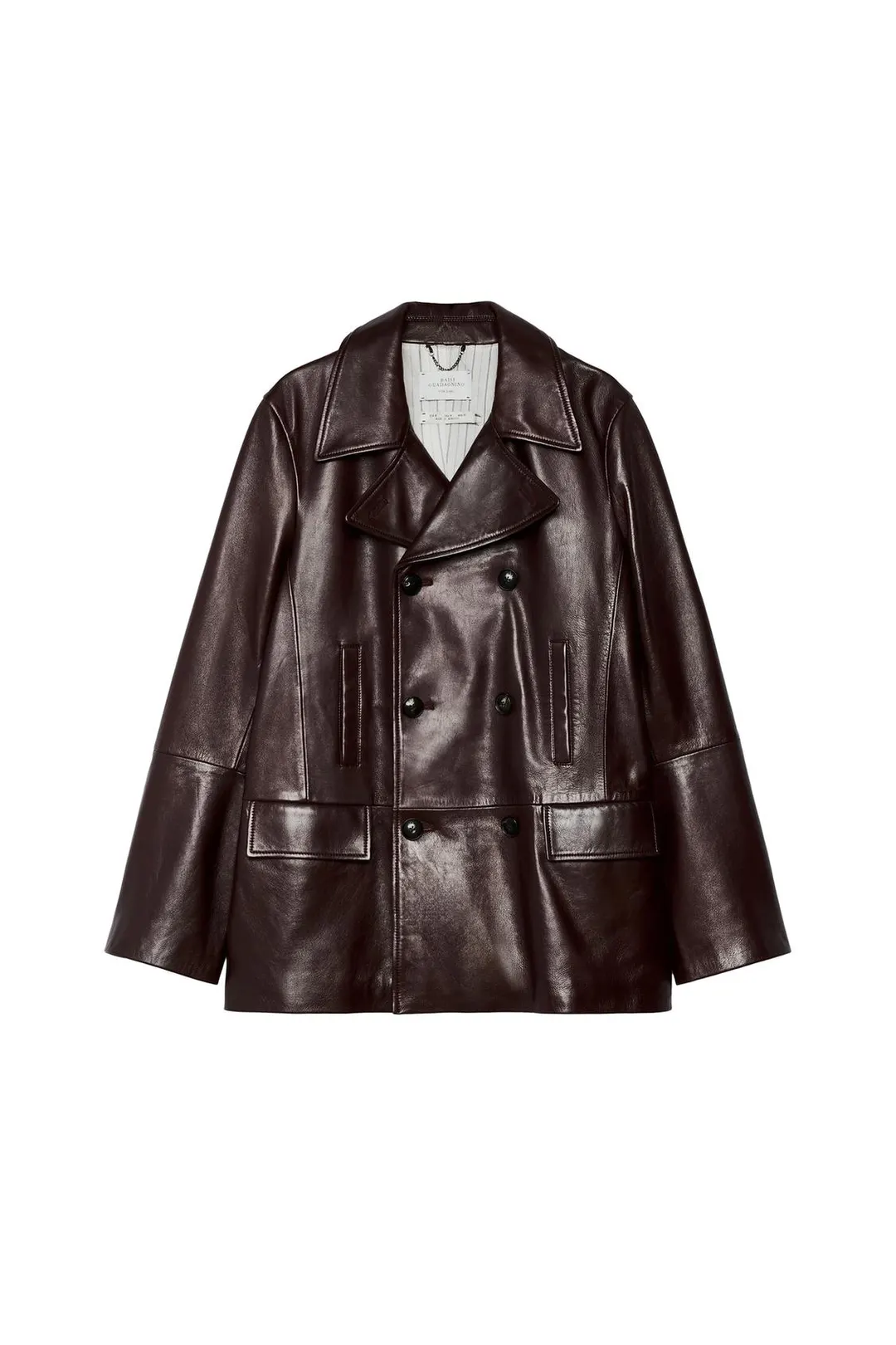 Пальто длины три четверти из 100% кожи, Zara