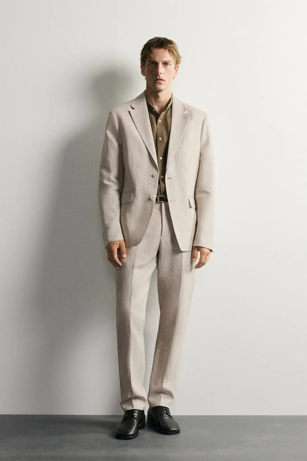 Костюмные брюки из 100% льна, Zara