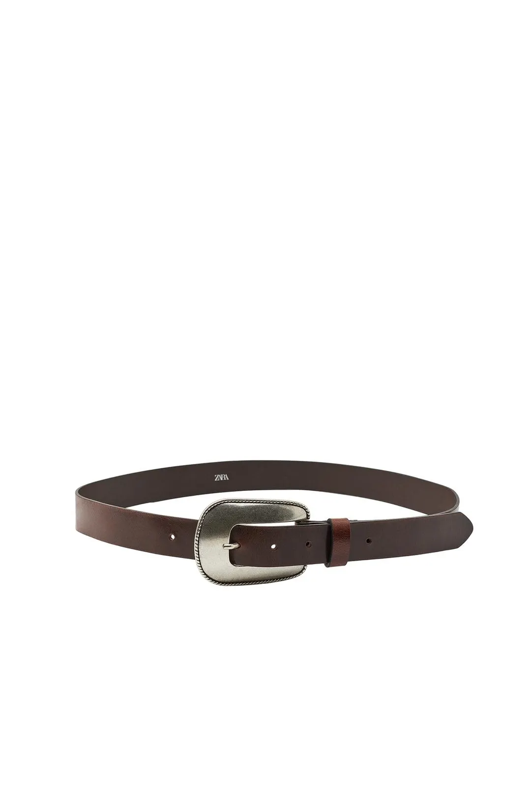 Ремень из 100% кожи с металлической пряжкой, Zara