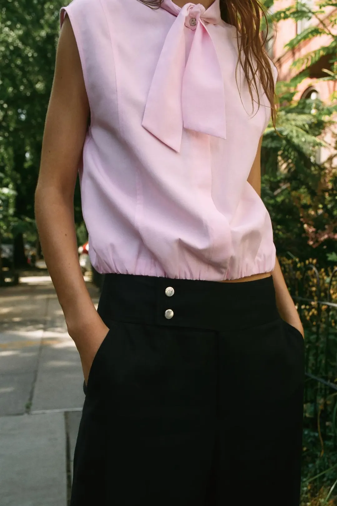 Брюки широкие с отворотами, Zara