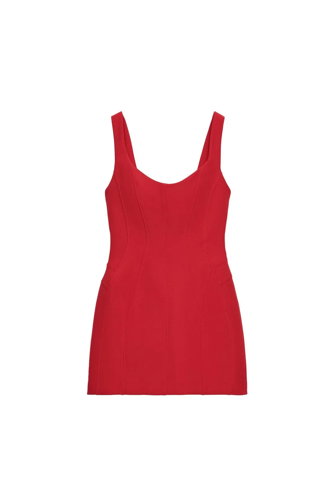 Платье мини объемного кроя с рельефными швами, Zara