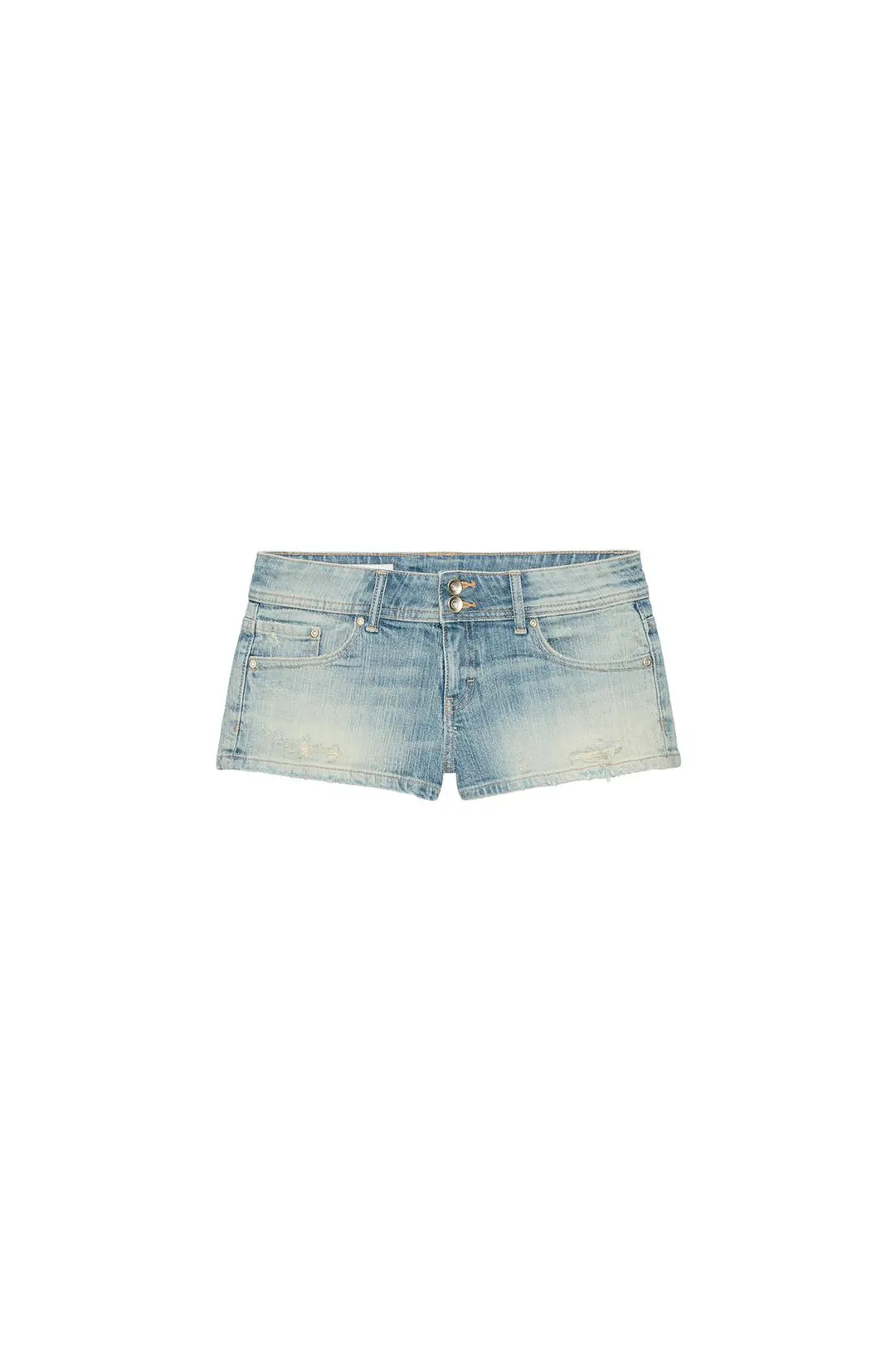 Джинсовые мини-шорты с низкой посадкой TRF, Zara