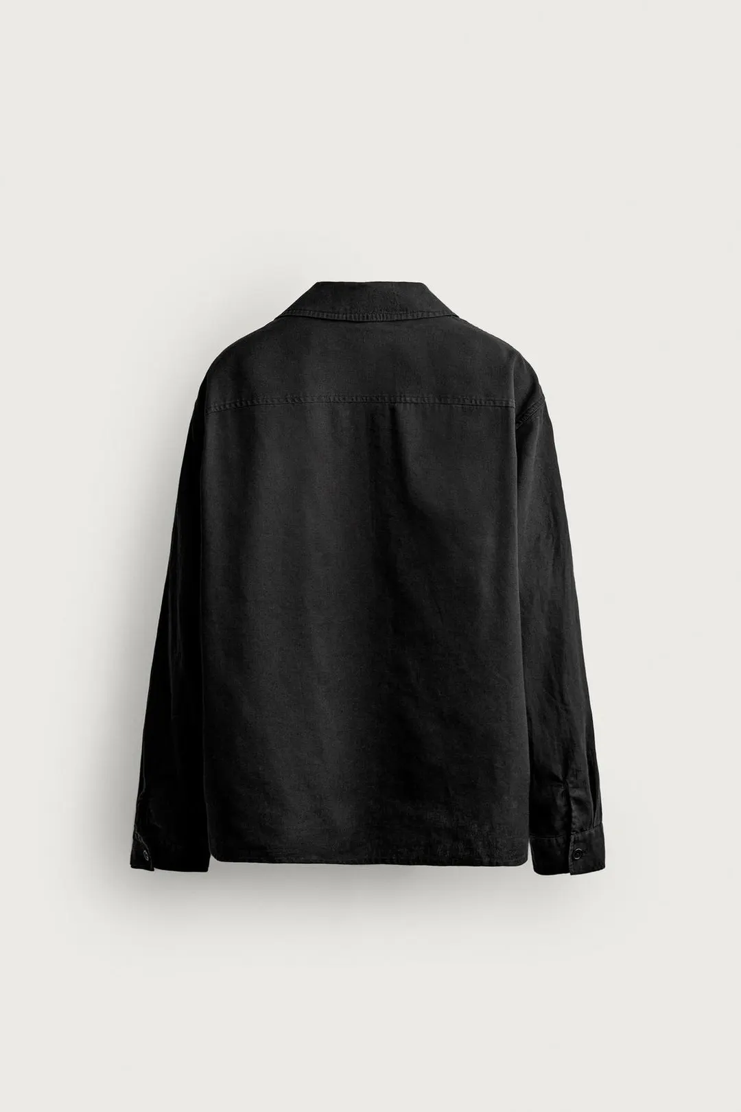 Рубашка-куртка свободного кроя из льна и хлопка, Zara