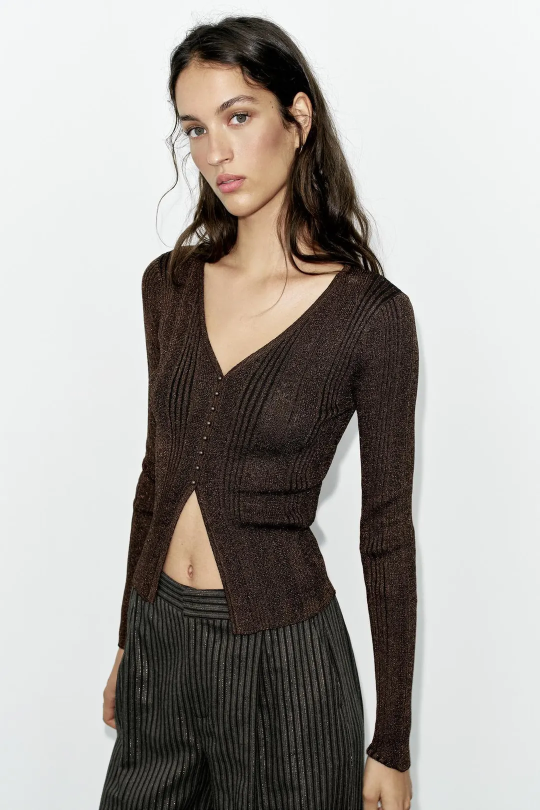 Жакет с металлизированной нитью, Zara