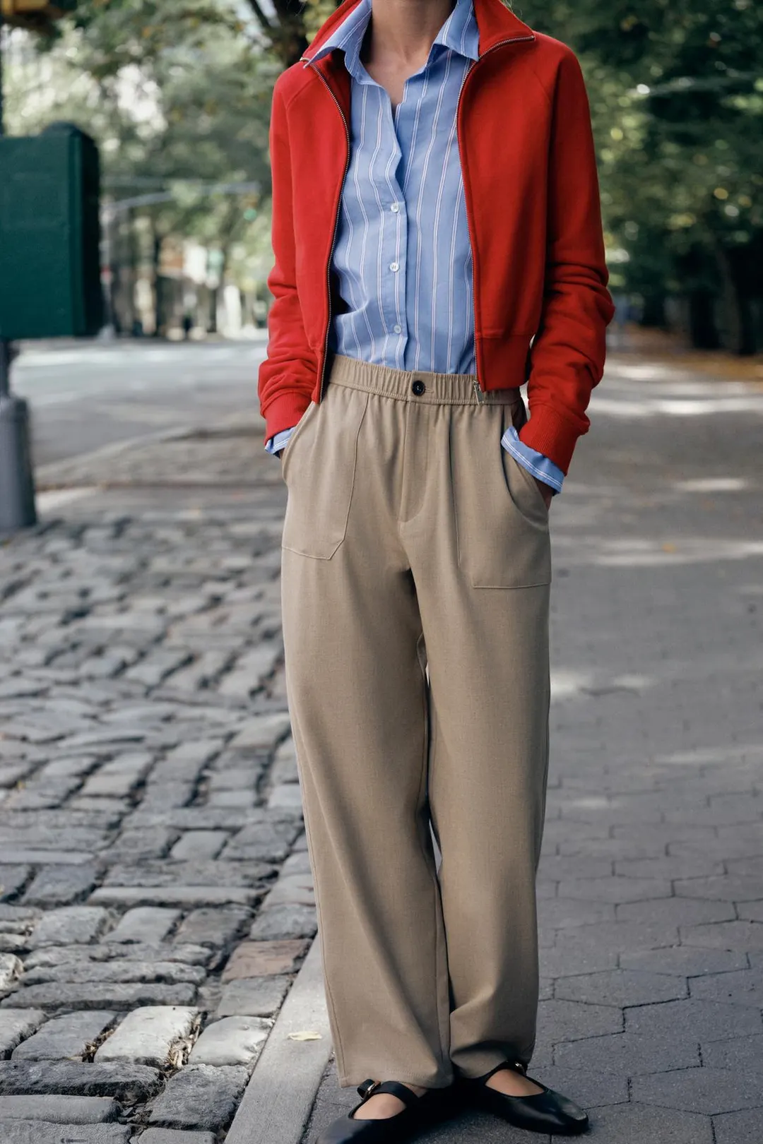 Брюки с эластичным поясом, Zara