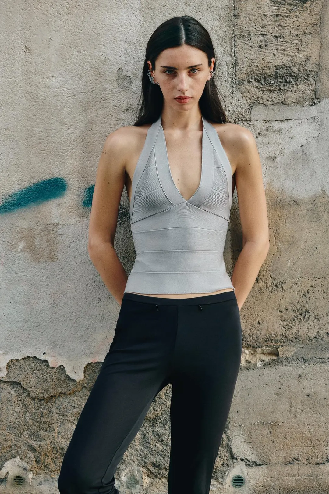 Брюки с карманами на молнии, Zara