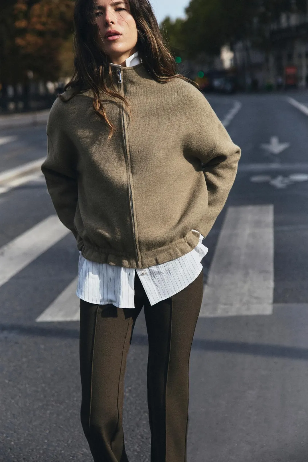 Кардиган с эластичным низом, Zara