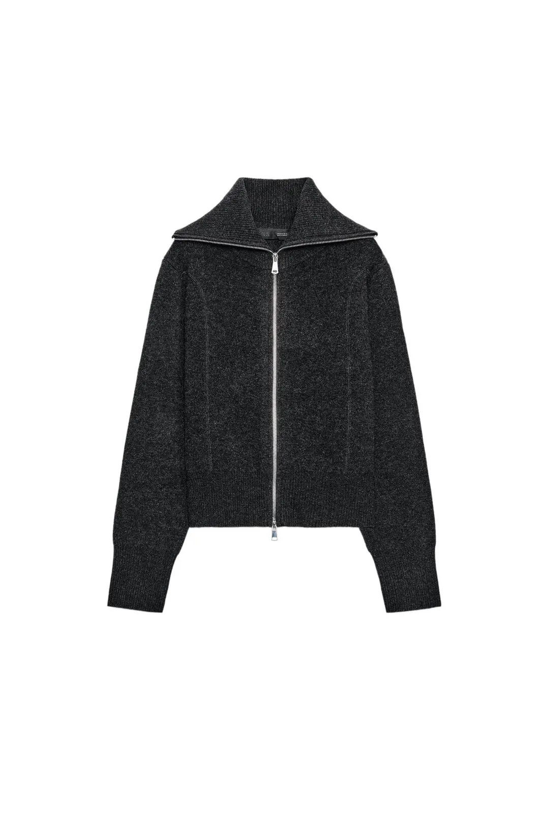 Бомбер на молнии из шерсти 96%, Zara