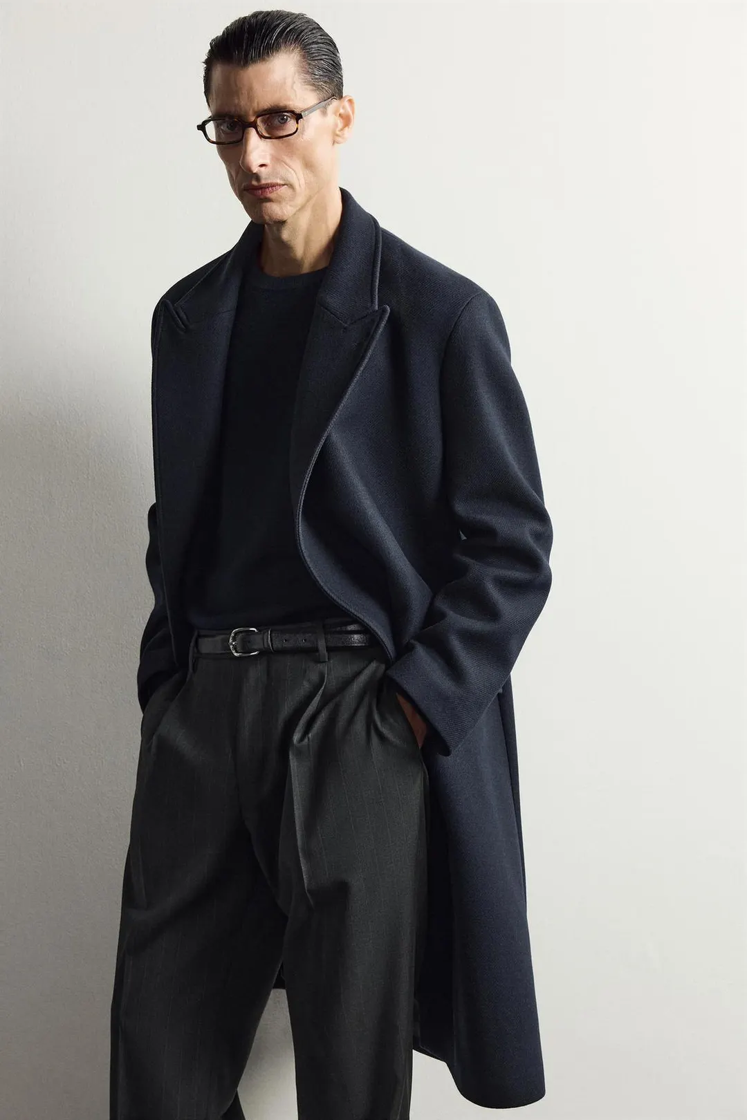 Двубортное пальто из смесовой шерсти, Zara