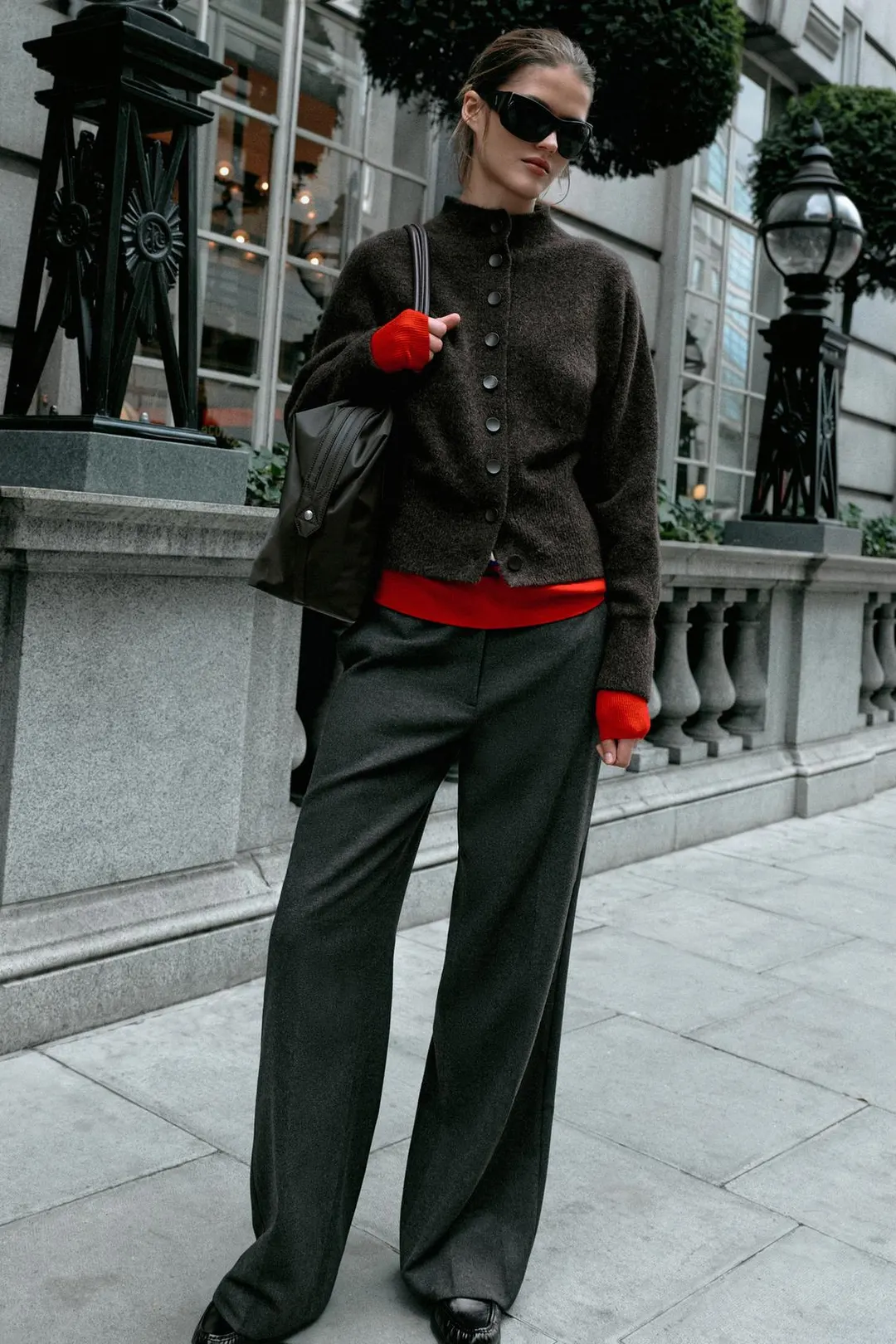 Мягкий кардиган с высоким воротником, Zara