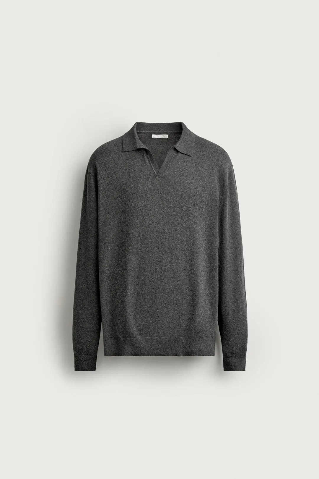 Трикотажное поло прямого кроя из смесового хлопка, Zara