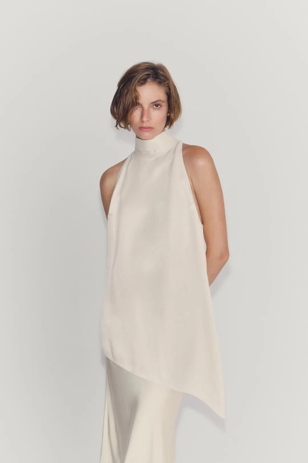 Асимметричный топ с завязкой ZW Collection, Zara