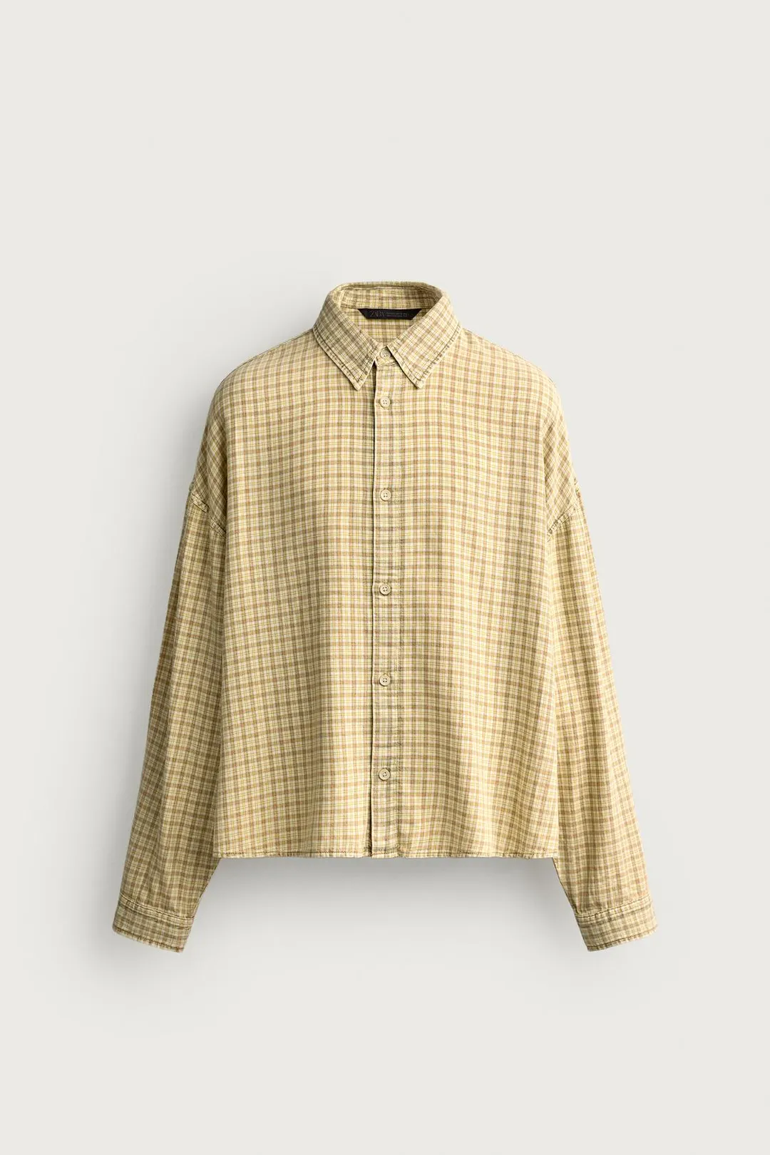 Рубашка свободного кроя в клетку, Zara