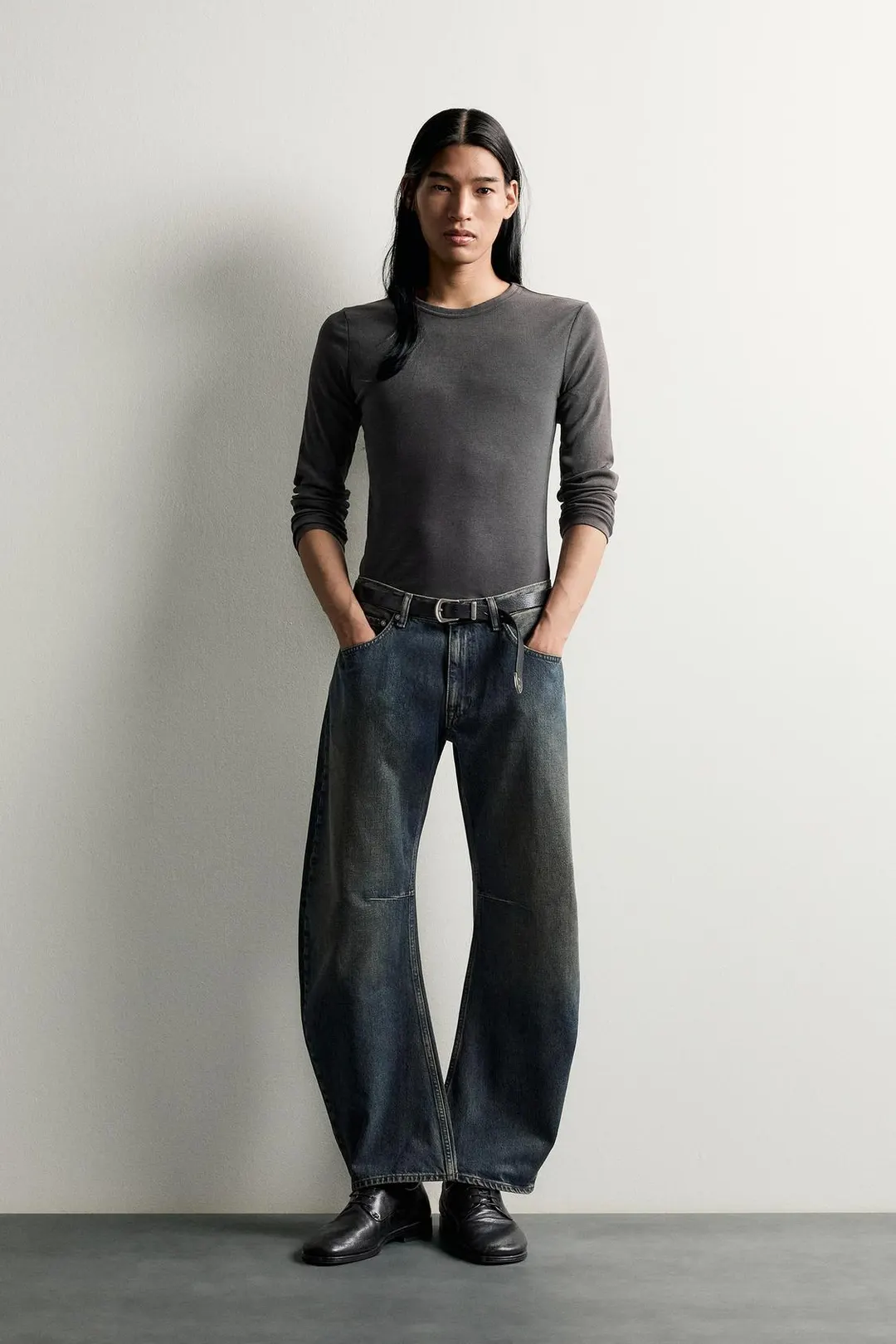 Джинсы прямого кроя barrel, Zara