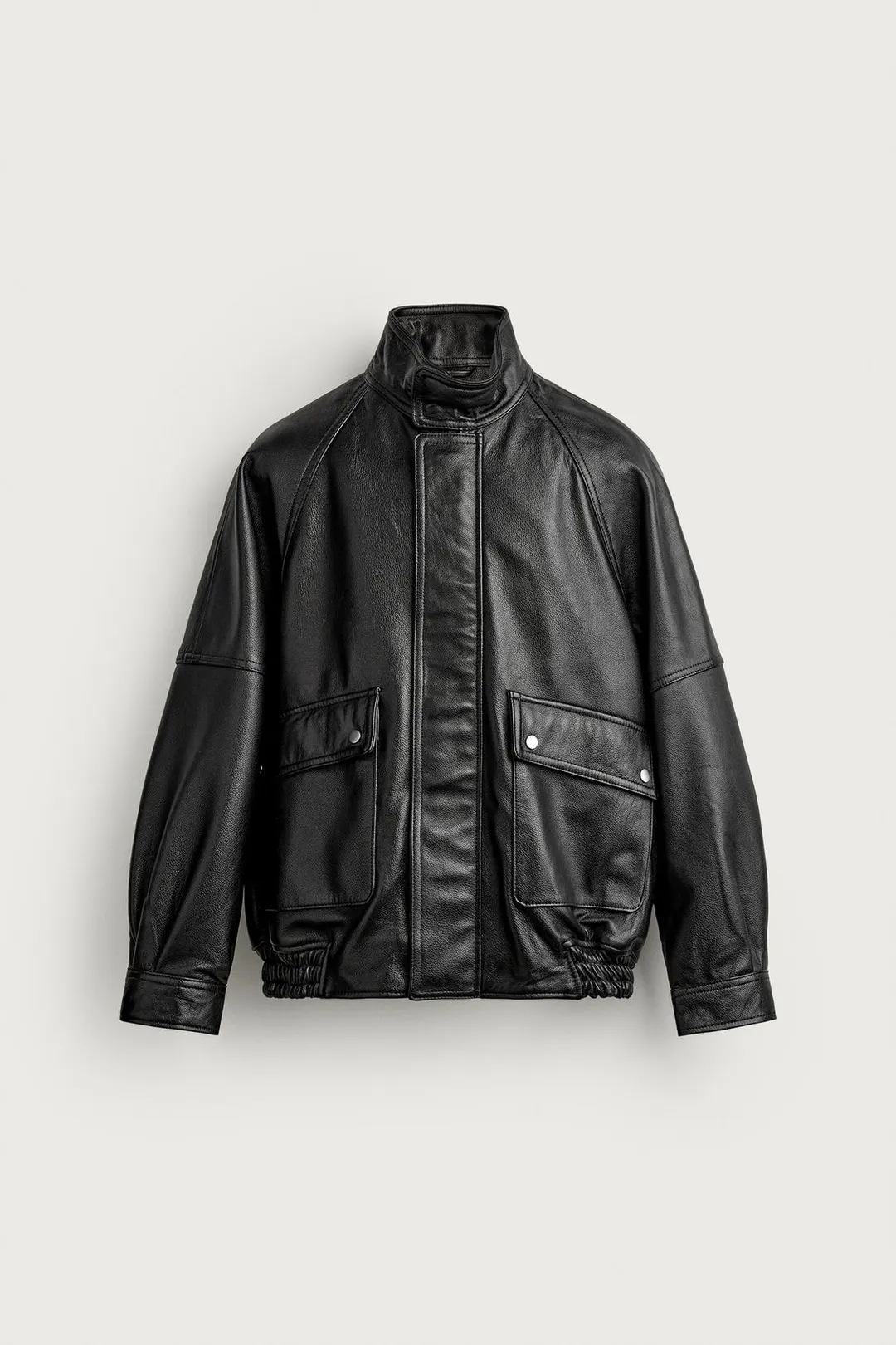 Кожаная куртка свободного кроя, Zara