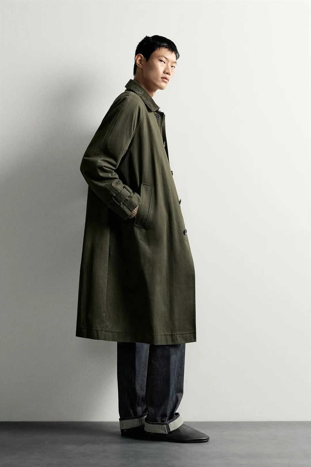 Контрастный тренч 2 в 1, Zara
