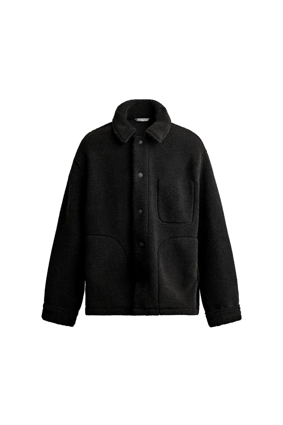 Куртка-рубашка из искусственной овчины с карманами, Zara