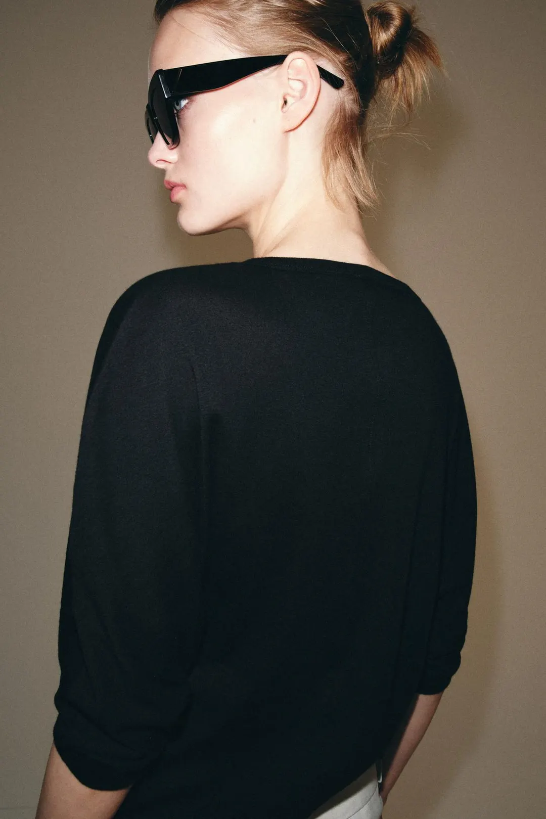 Хлопковая футболка хенли, Zara