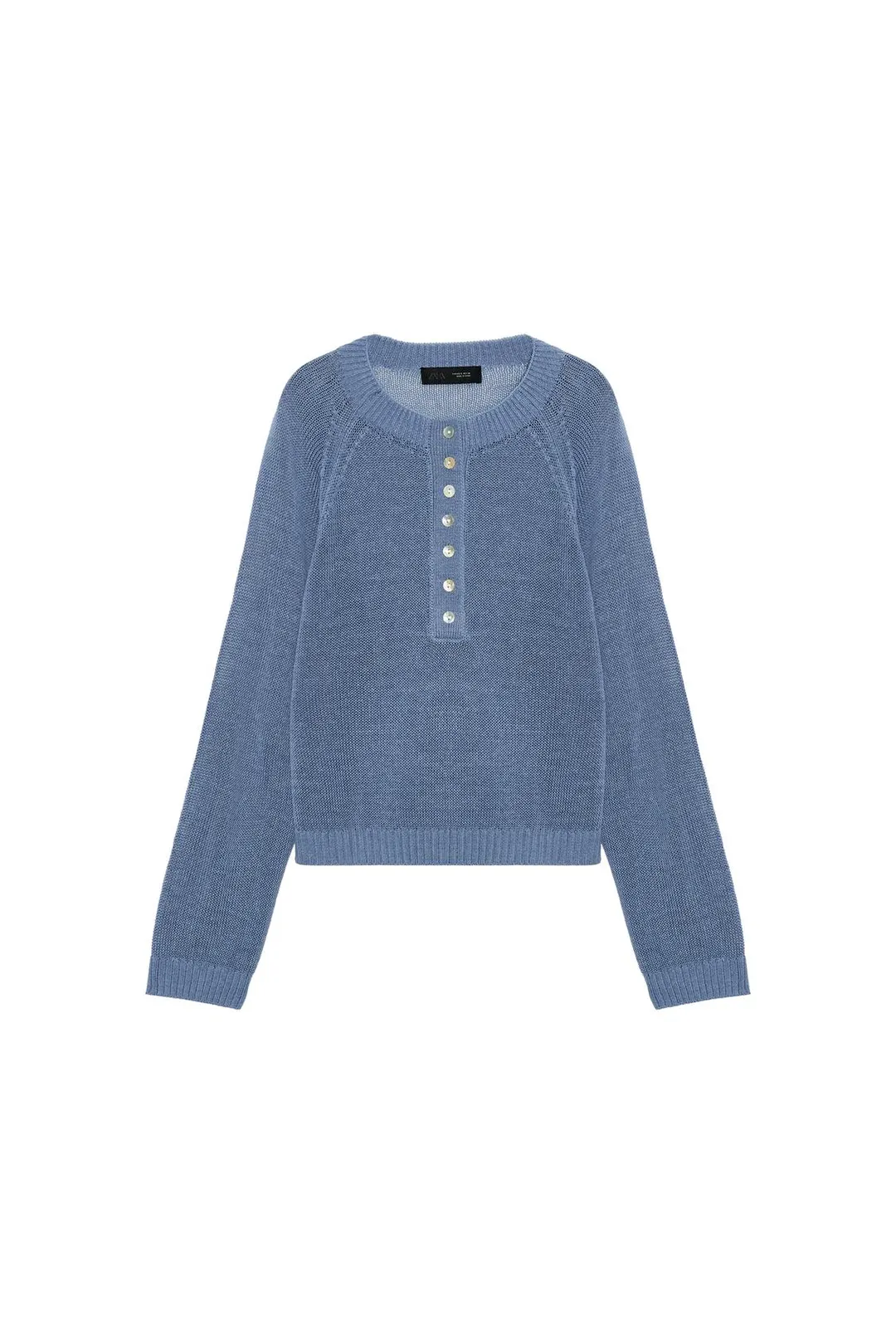 Вязаный джемпер на пуговицах, Zara