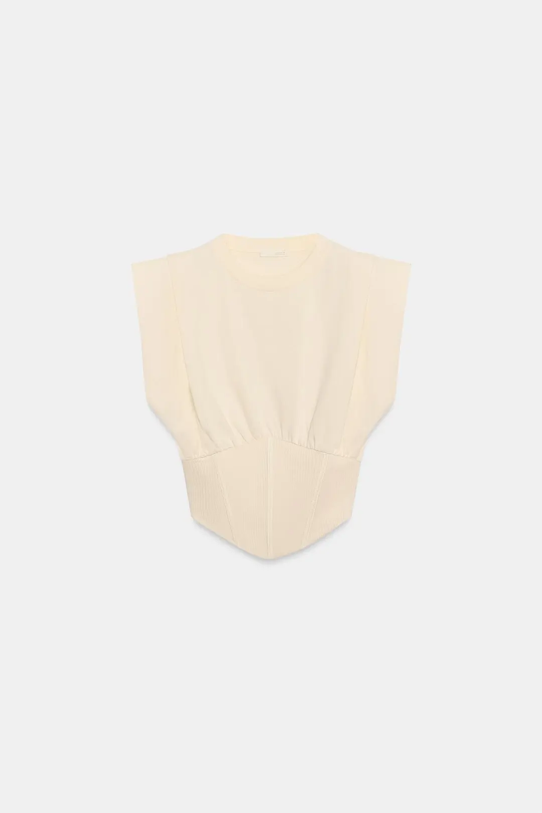 Топ в рубчик в корсетном стиле, Zara