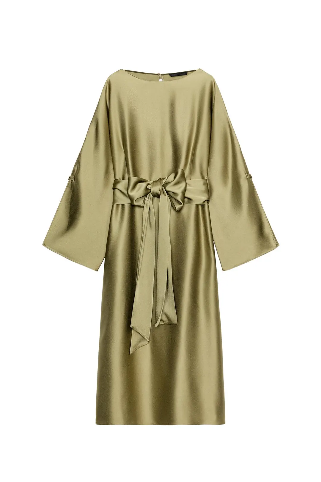 Атласное платье миди ZW Collection, Zara