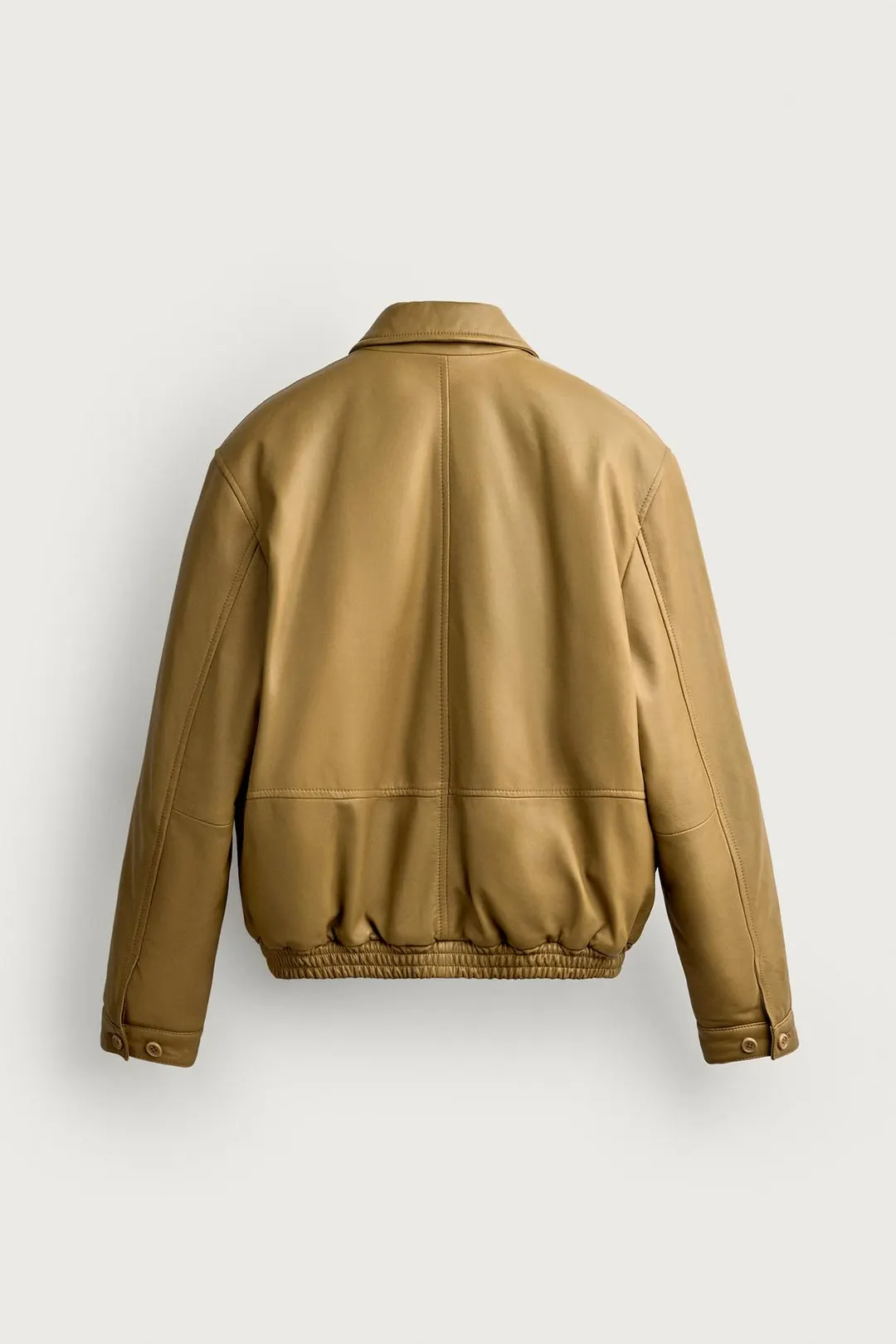 Утепленная кожаная куртка свободного кроя, Zara