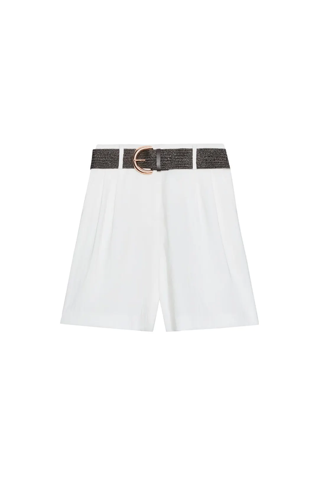 Бермуды с защипами и поясом, Zara