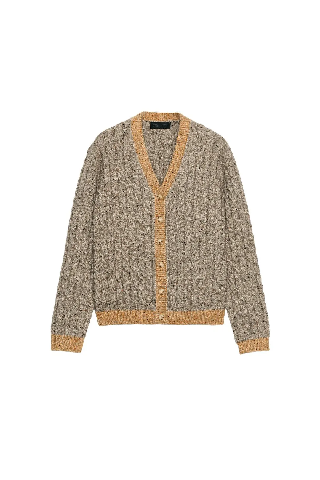 Кардиган фактурной вязки из смесовой шерсти, Zara