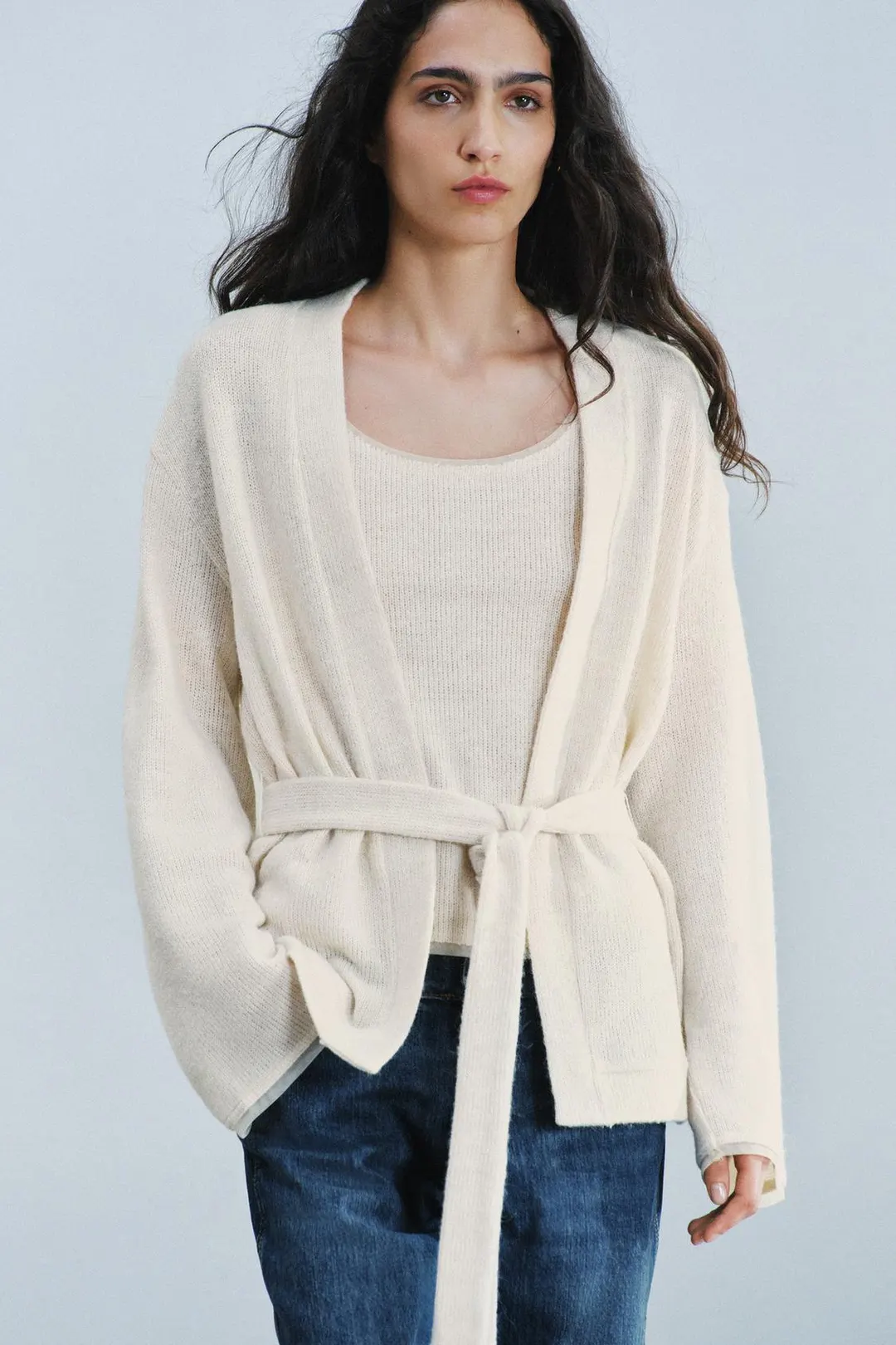 Куртка с поясом, Zara