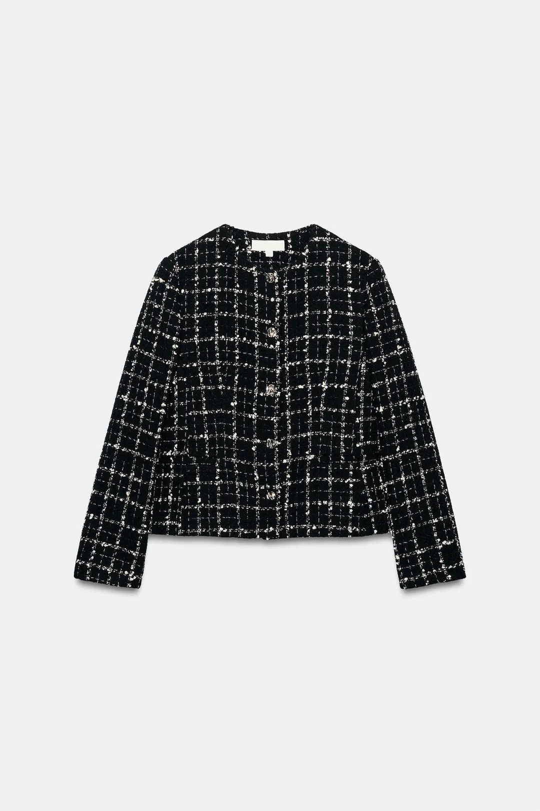 Фактурный блейзер с круглым вырезом, Zara