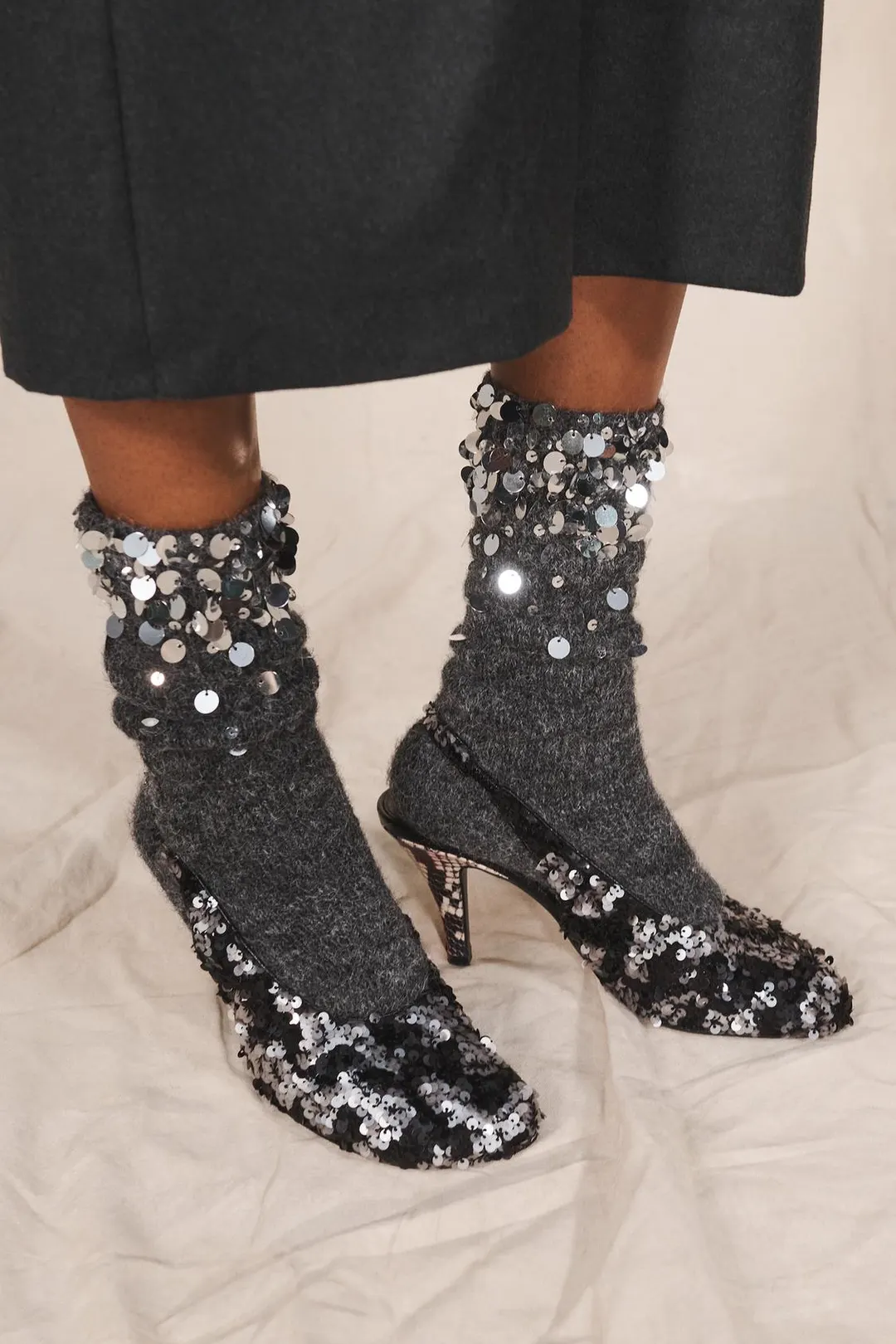 Туфли Limited Edition с открытой пяткой и бусинами, Zara
