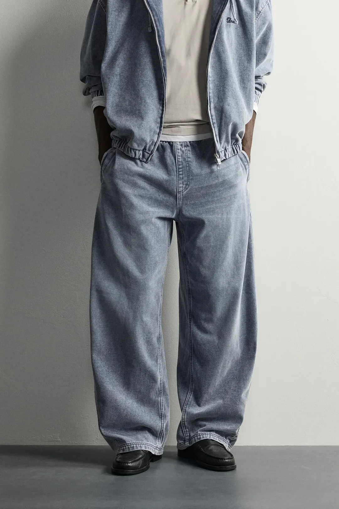 Брюки джинсовые утепленные кроя баллон, Zara