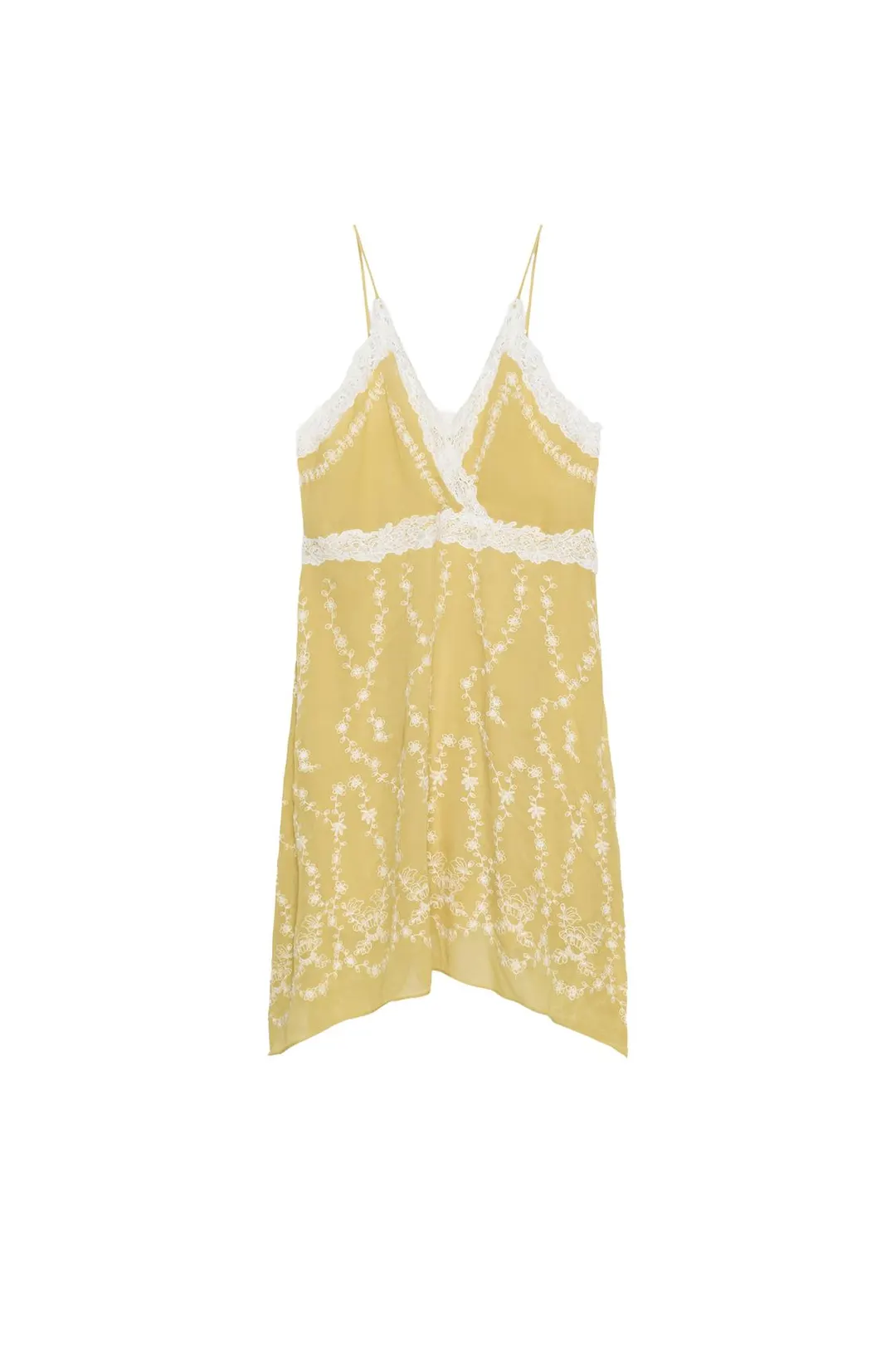Короткое платье с вышивкой ZW Collection, Zara