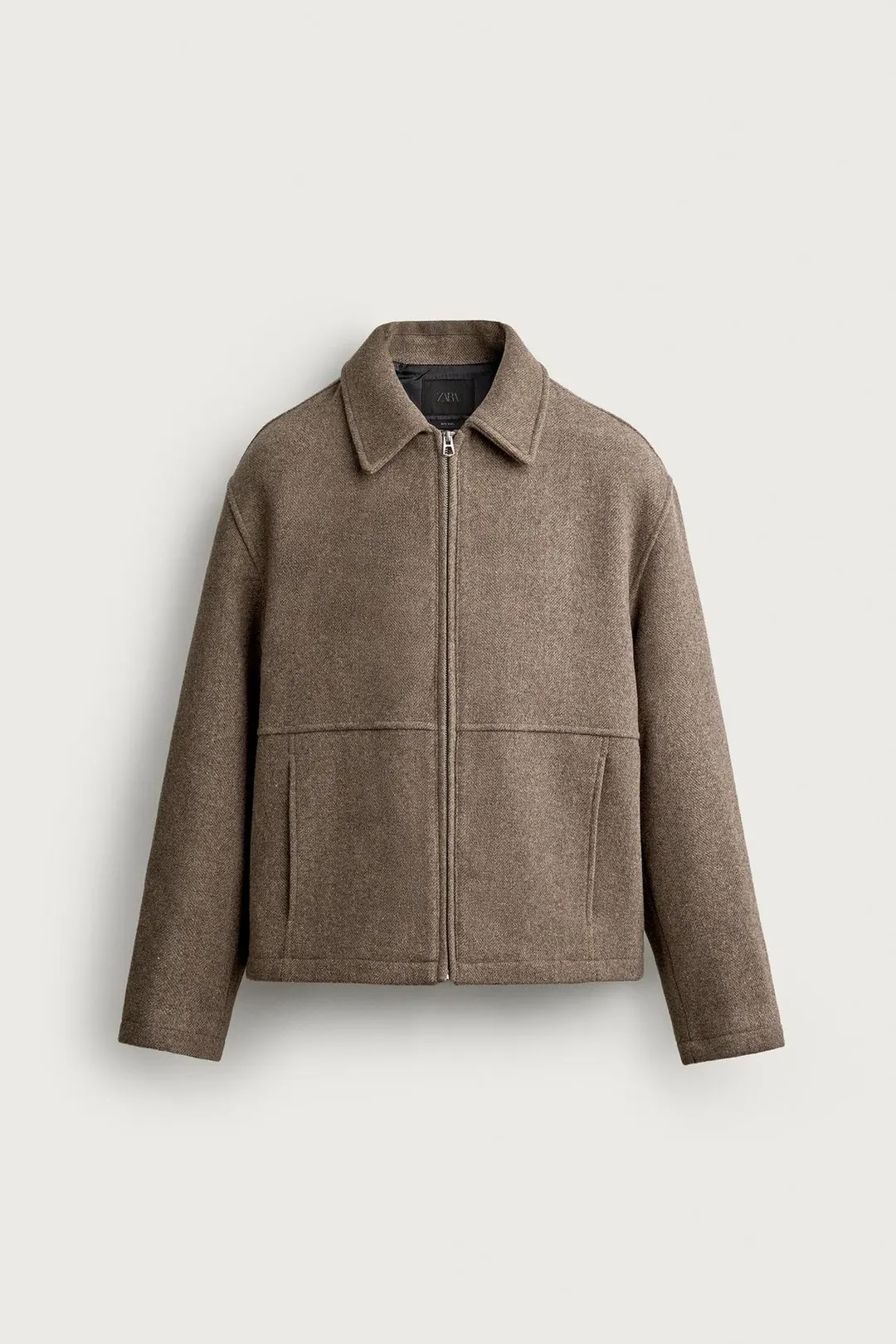 Куртка прямого кроя из смесовой шерсти, Zara