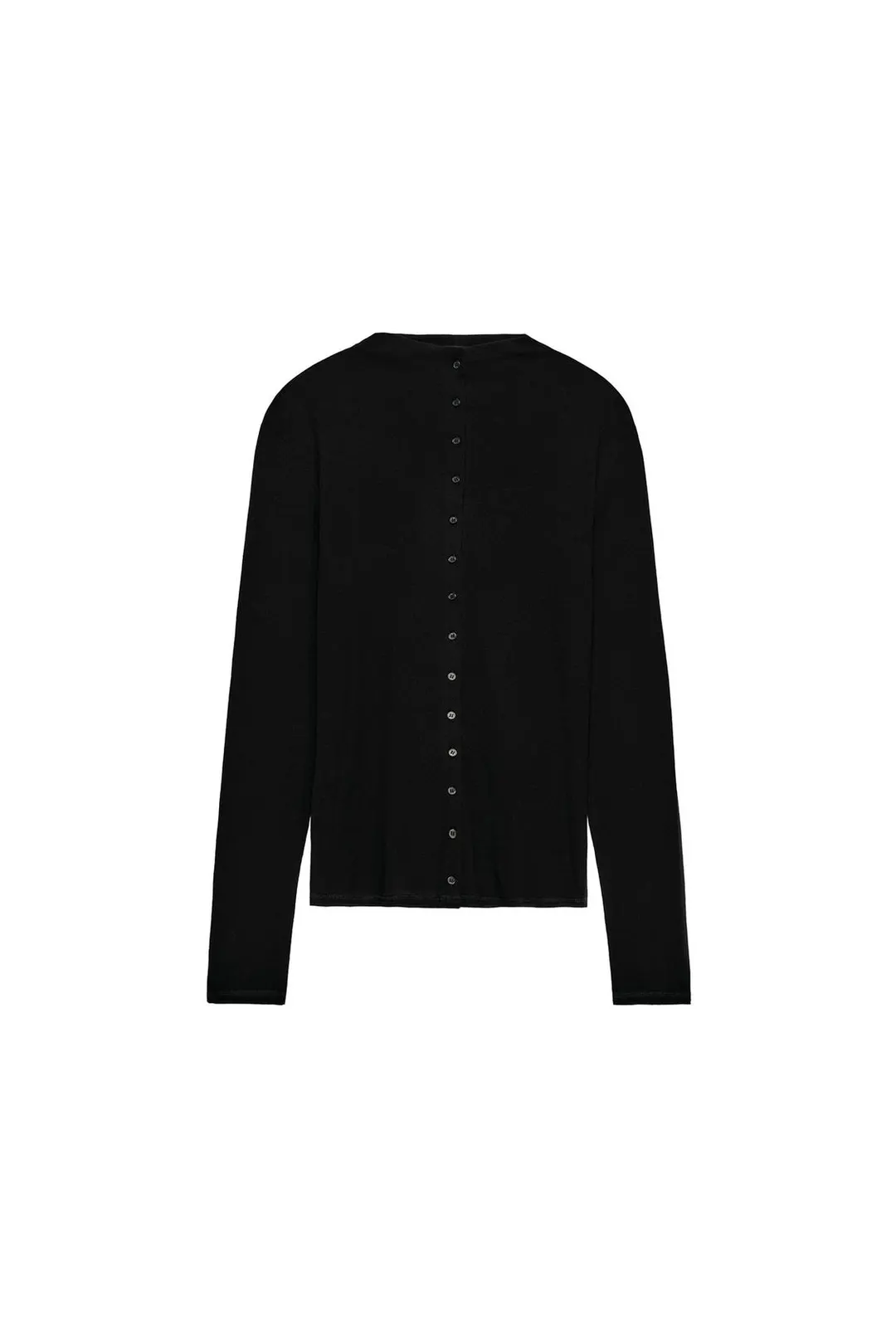 Футболка с высоким воротником на пуговицах, Zara