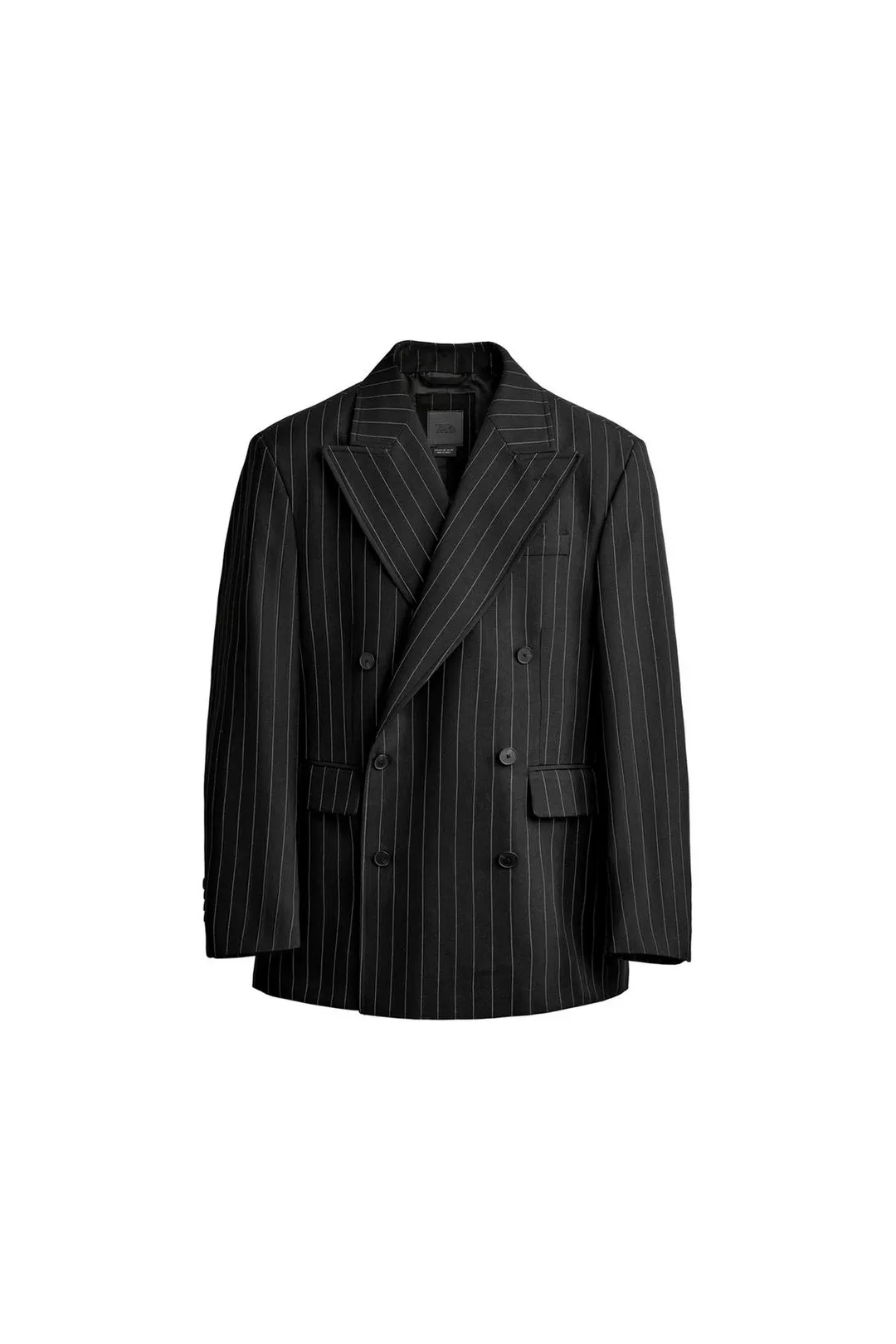 Двубортный пиджак в тонкую полоску, Zara