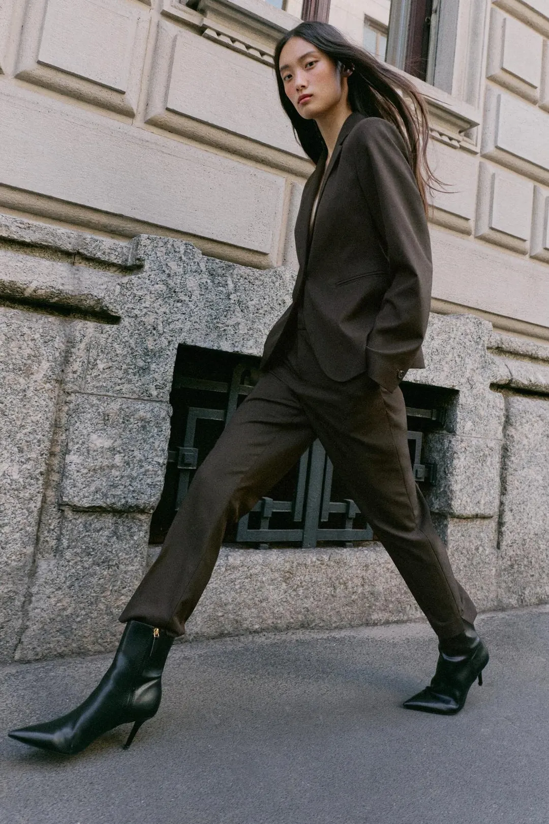Брюки укороченные с низкой посадкой, Zara