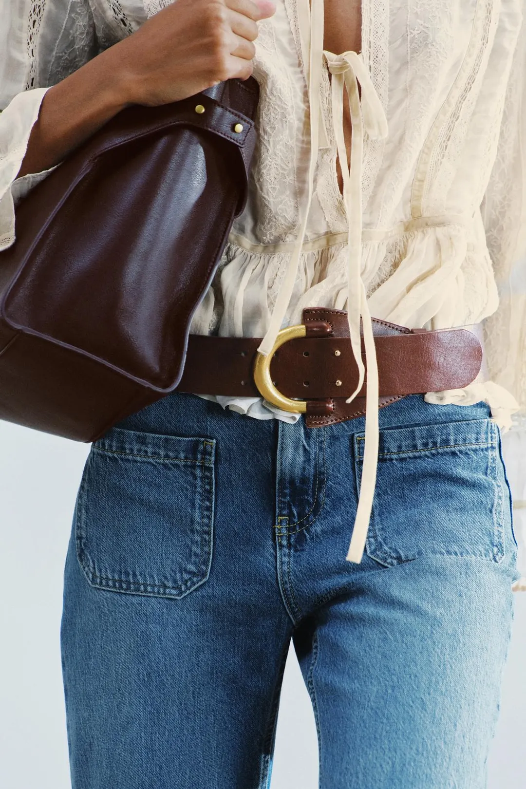 Ремень широкий с металлической шлевкой, Zara