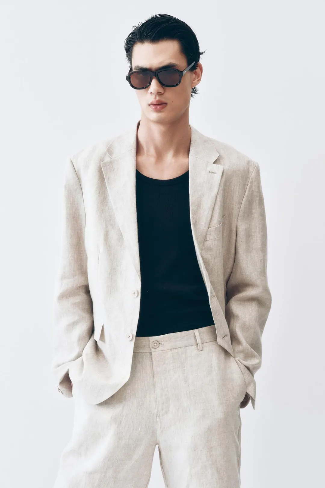Костюмный блейзер из 100% льна, Zara