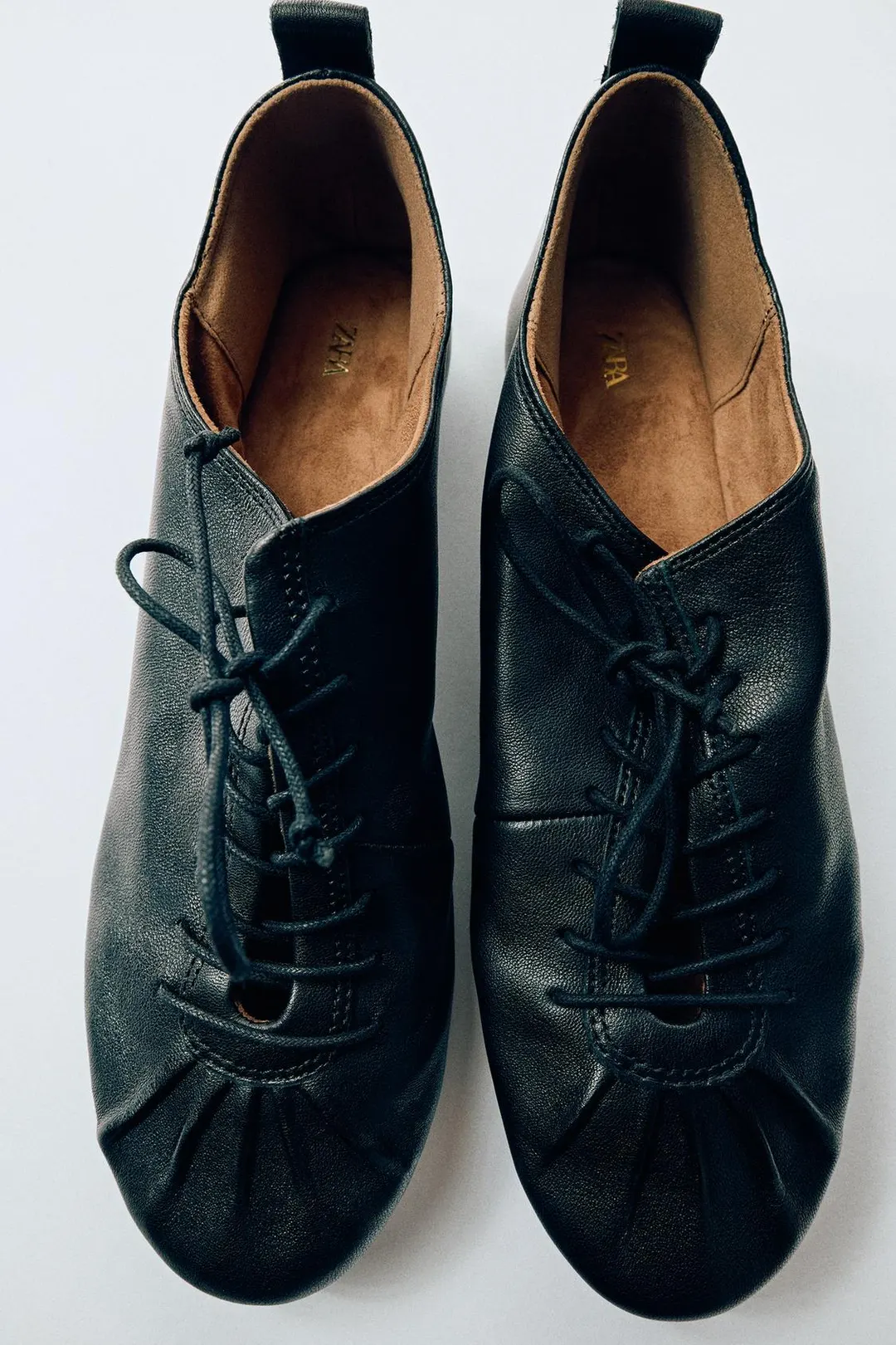 Туфли дерби из кожи, Zara