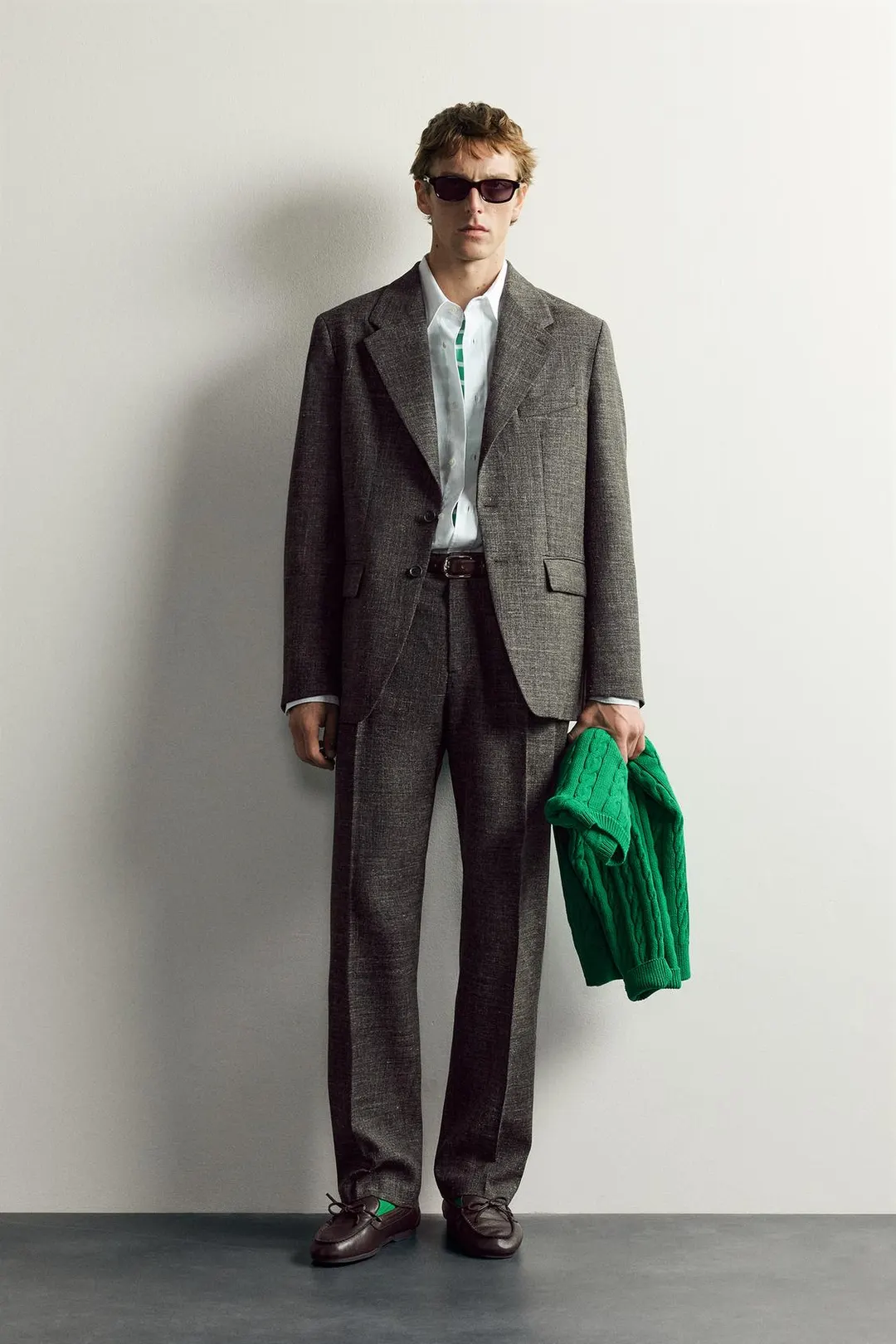Брюки костюмные из смеси шерсти и льна Aaron Levine x Zara, Zara