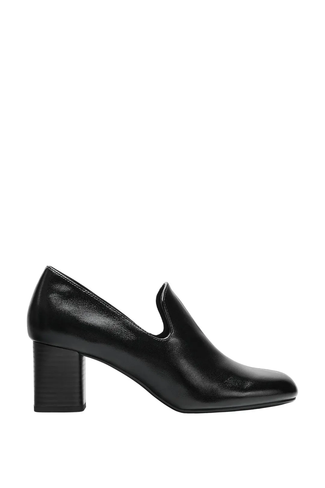 Кожаные лоферы на каблуке, Zara